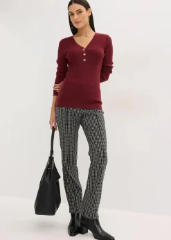 Rippenpullover mit Viskose