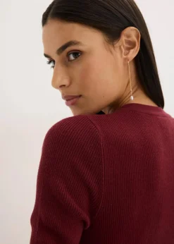 Rippenpullover mit Viskose