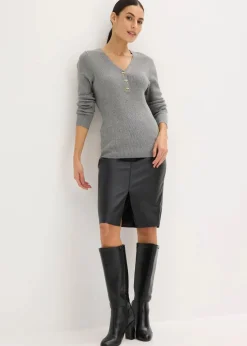 Rippenpullover mit Viskose