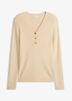 Rippenpullover mit Viskose