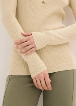 Rippenpullover mit Viskose