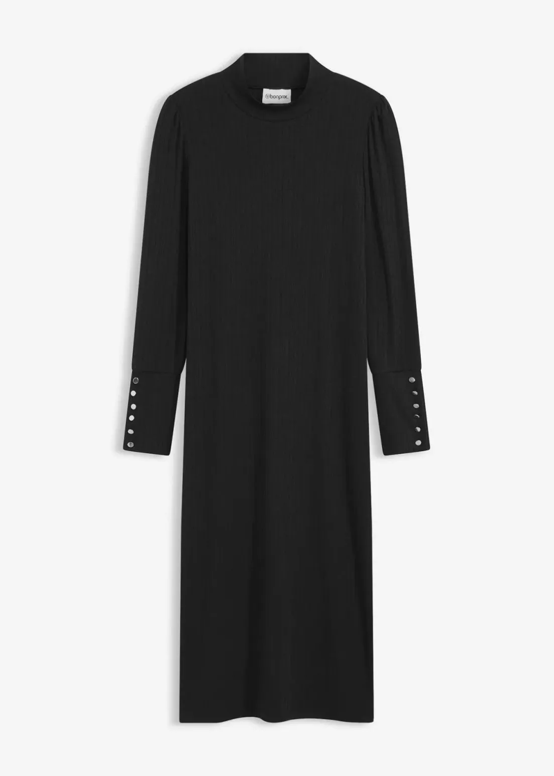 Ripp-Jerseykleid aus Viskose-mix