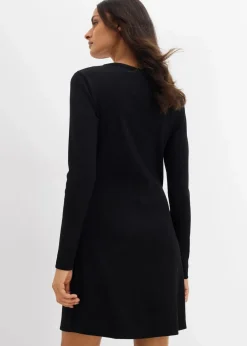 Rippkleid aus elastischem Baumwoll-Mix