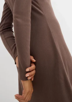 Rippkleid aus elastischem Baumwoll-Mix