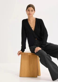 Ripp-Pullover aus fließendem Viskose-Mix