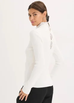 Ripp-Pullover aus fließendem Viskose-Mix