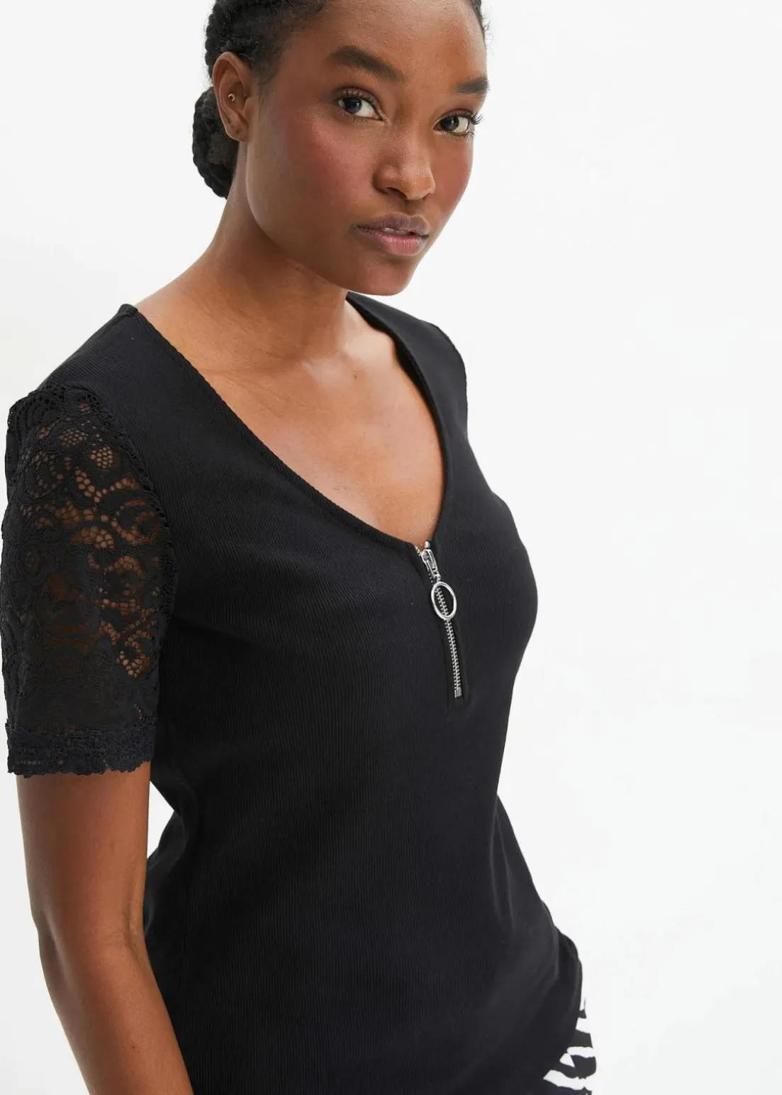 Rippshirt aus Baumwolle