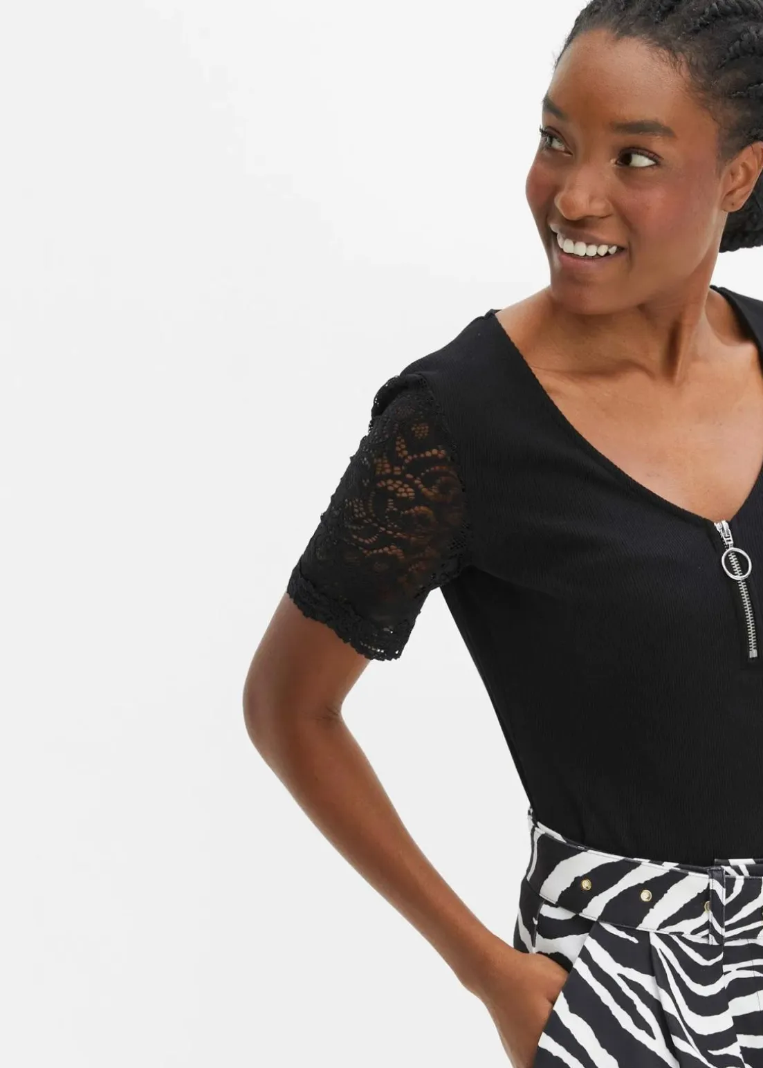 Rippshirt aus Baumwolle