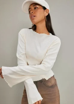 Rippshirt aus reiner Baumwolle