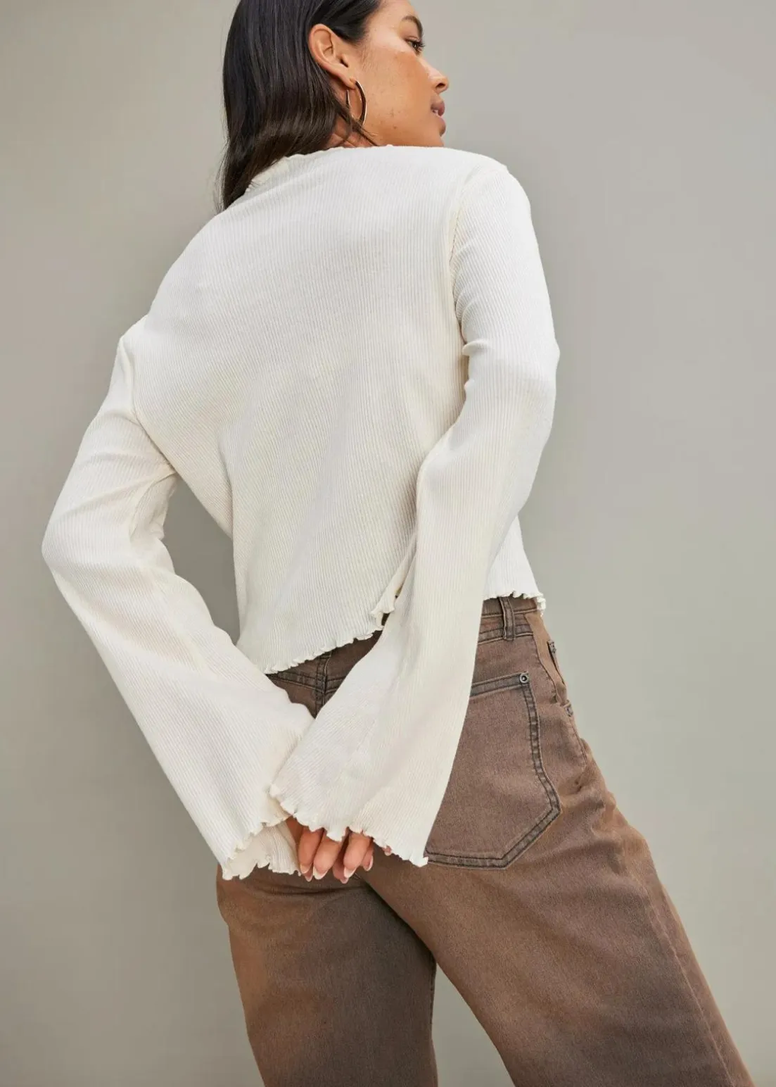 Rippshirt aus reiner Baumwolle