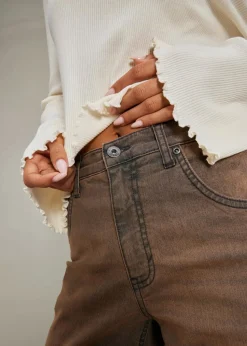 Rippshirt aus reiner Baumwolle