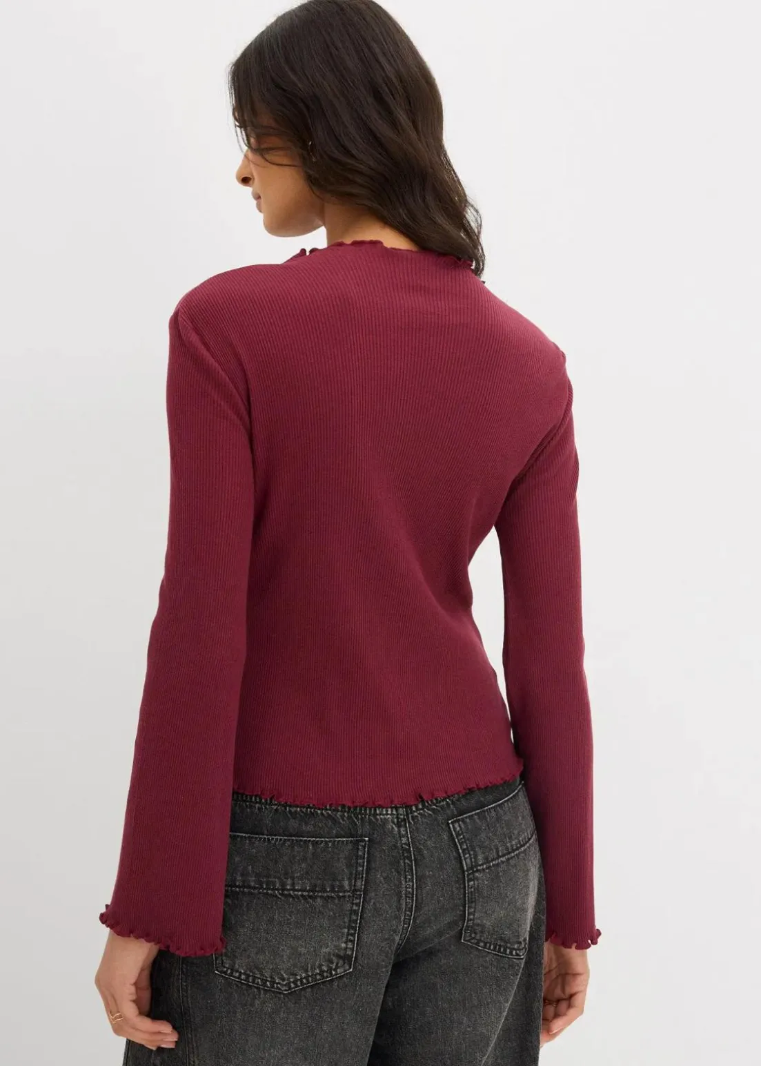 Rippshirt aus reiner Baumwolle