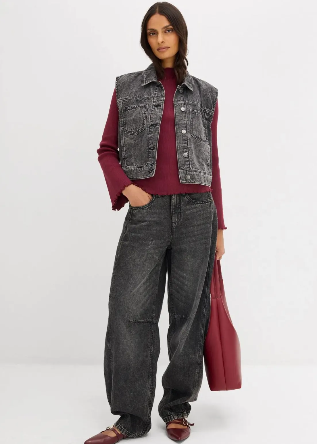 Rippshirt aus reiner Baumwolle