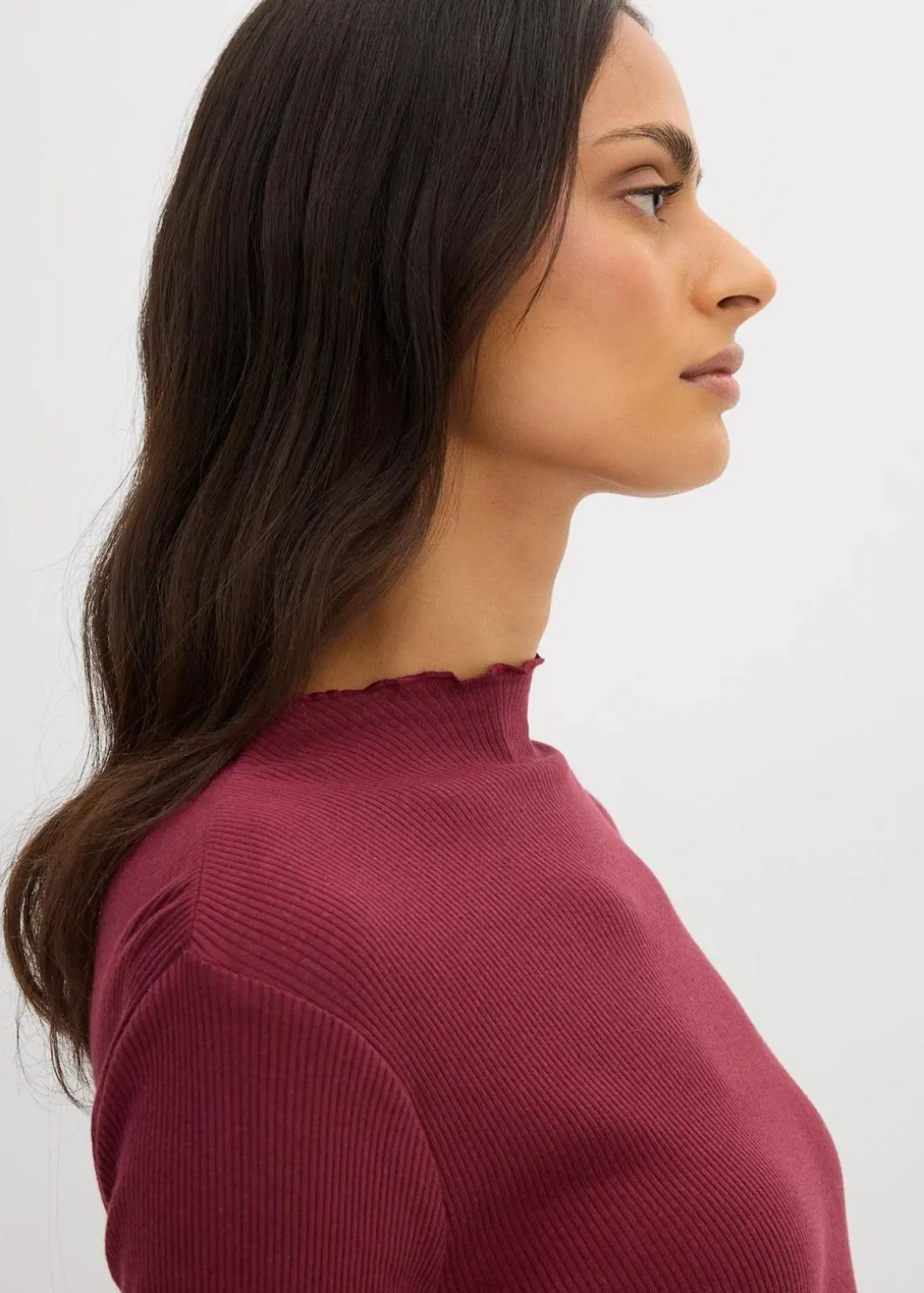 Rippshirt aus reiner Baumwolle