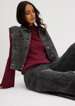 Rippshirt aus reiner Baumwolle