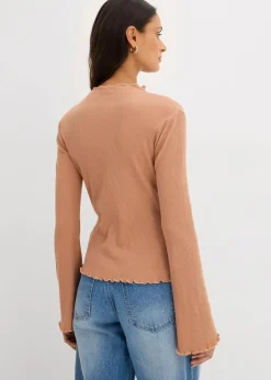 Rippshirt aus reiner Baumwolle