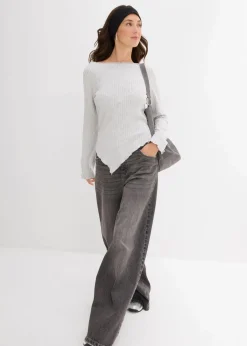 Rippshirt aus softem Viskose-Mix