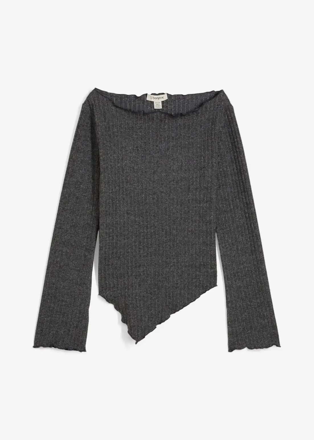 Rippshirt aus softem Viskose-Mix