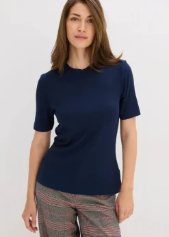 Rippshirt aus softem Viskose-Mix