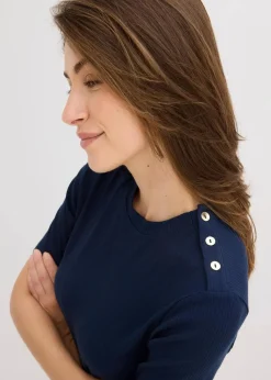 Rippshirt aus softem Viskose-Mix