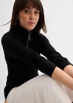 Rippshirt aus softem Viskose-Mix