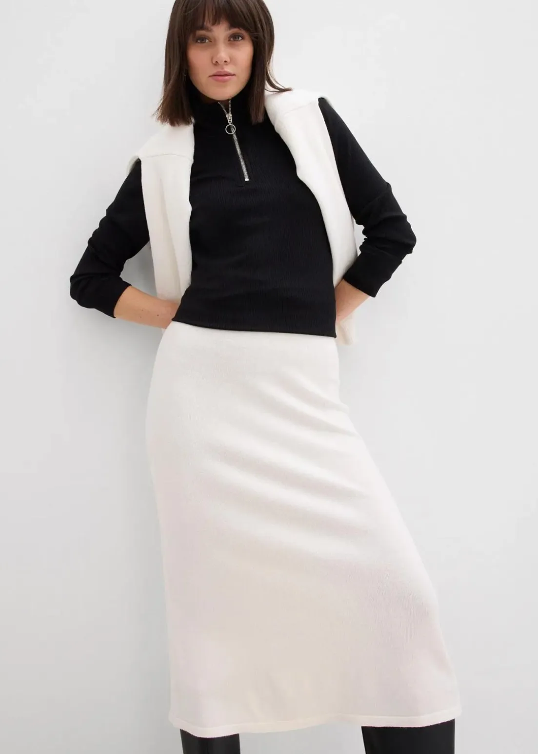 Rippshirt aus softem Viskose-Mix