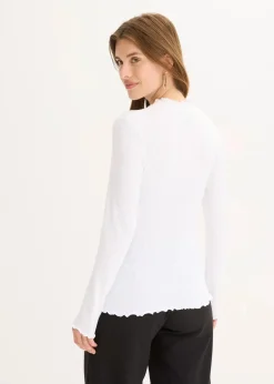 Rippshirt aus Viskose-Mix