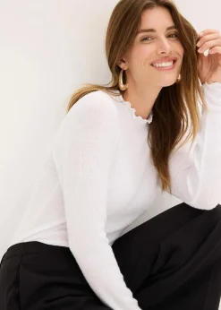 Rippshirt aus Viskose-Mix