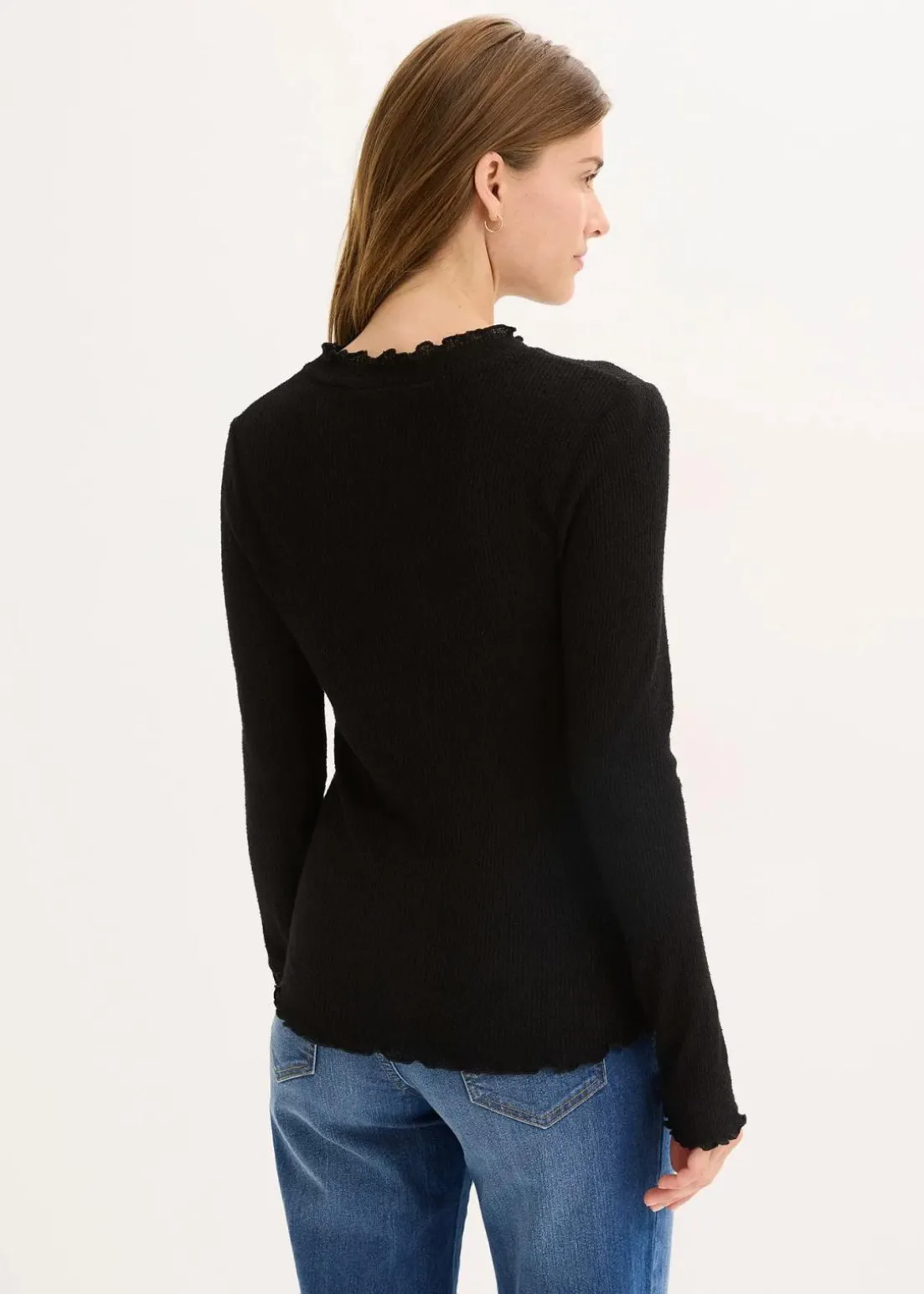 Rippshirt aus Viskose-Mix