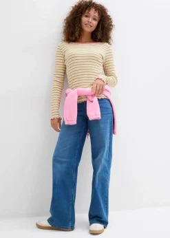 Rippshirt gestreift aus Bio-Baumwolle