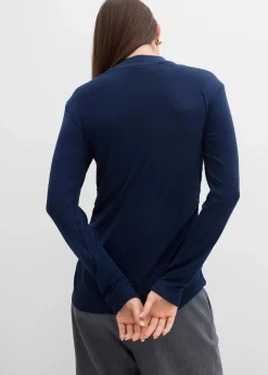 Rippshirt mit Raffung