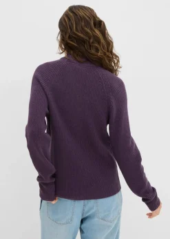 Rippstrickpullover aus reiner Bio-Baumwolle