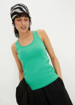 Ripp-Top aus reiner Bio-Baumwolle