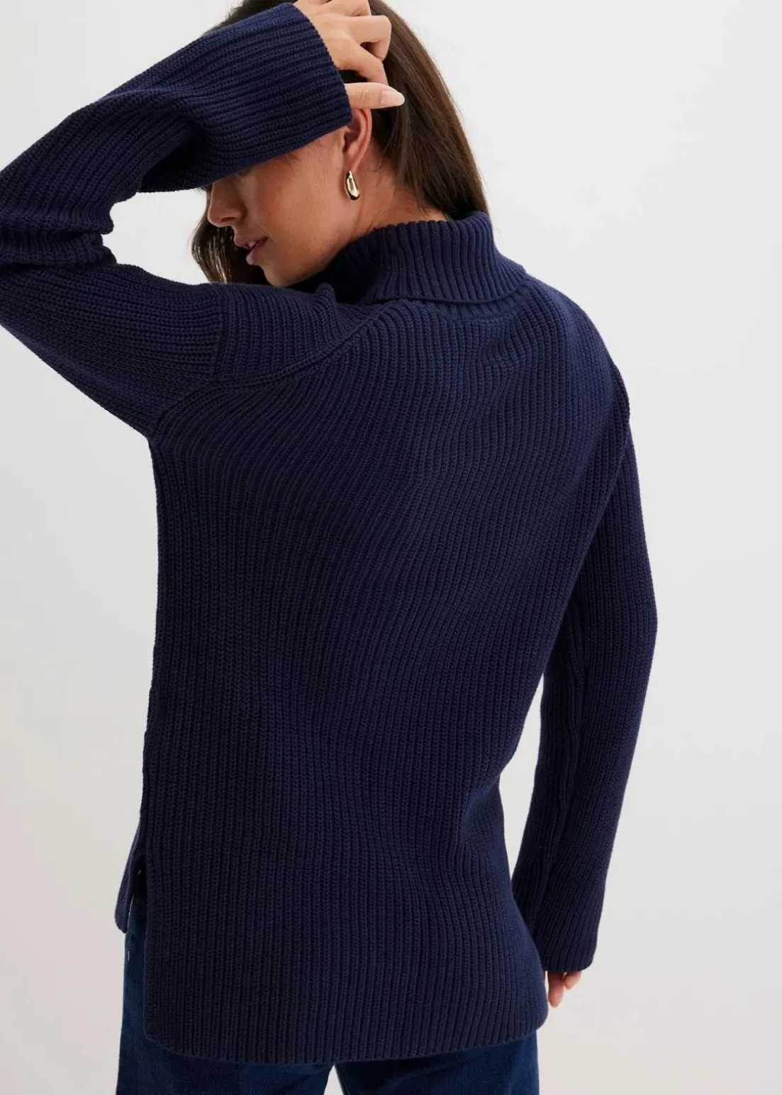 Rollkragenpullover aus reiner Baumwolle