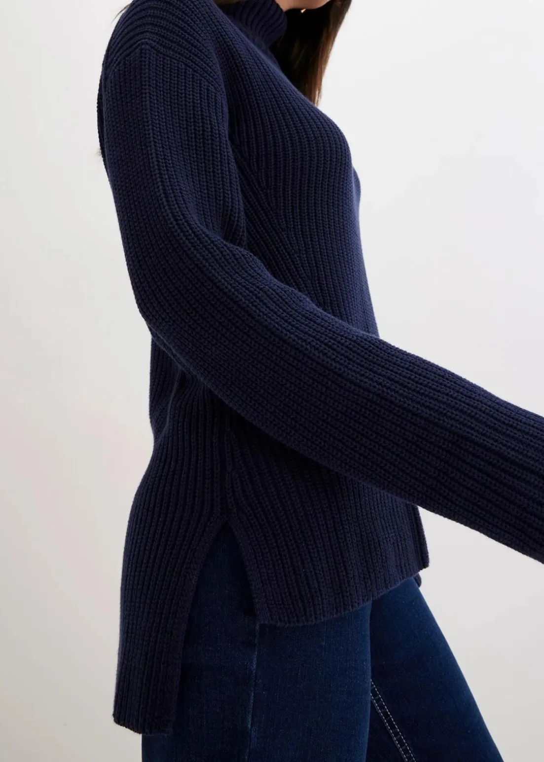 Rollkragenpullover aus reiner Baumwolle