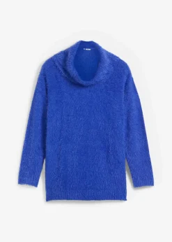 Rollkragenpullover aus weichem Federgarn