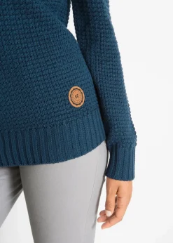 Rollkragenpullover mit Kordeln