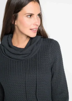 Rollkragenpullover mit Kordeln