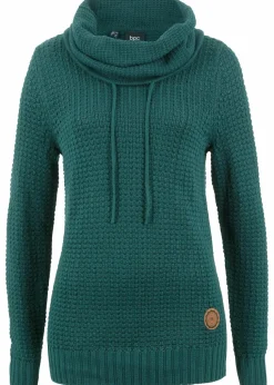 Rollkragenpullover mit Kordeln