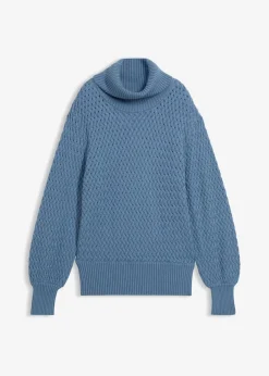 Rollkragenpullover mit Merinowolle