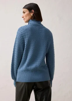 Rollkragenpullover mit Merinowolle
