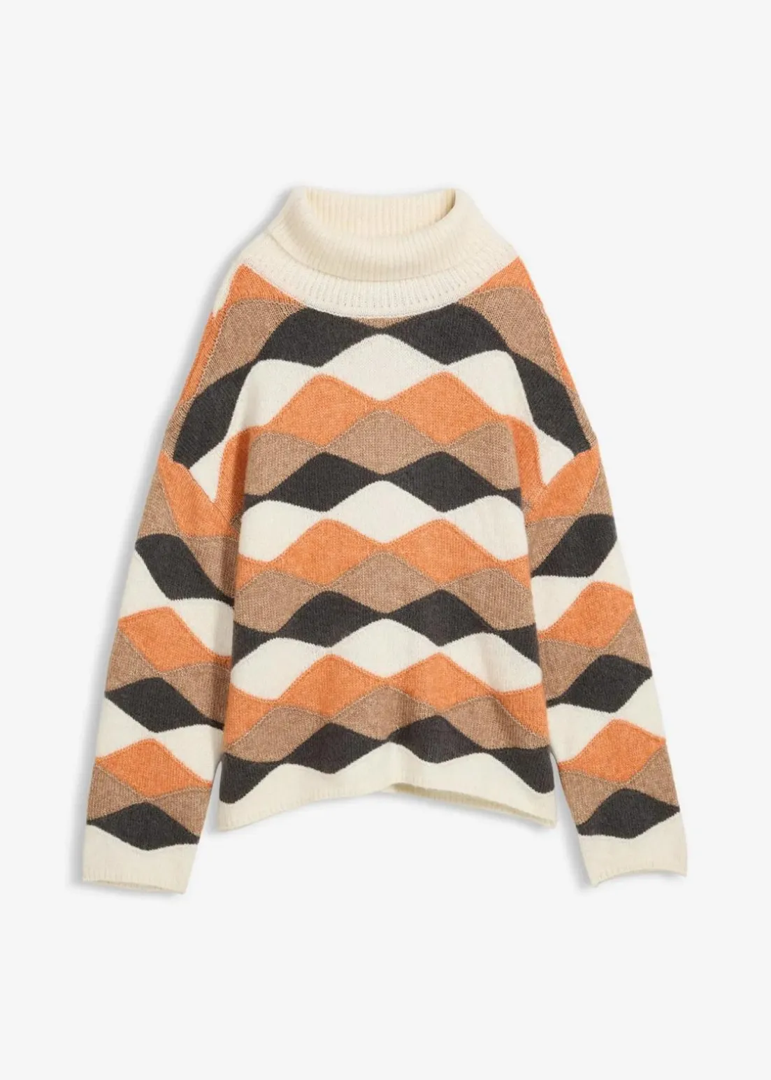 Rollkragenpullover mit Muster