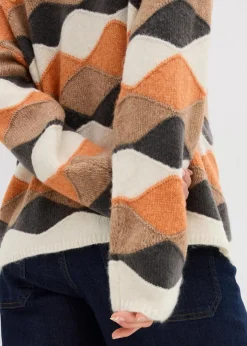 Rollkragenpullover mit Muster