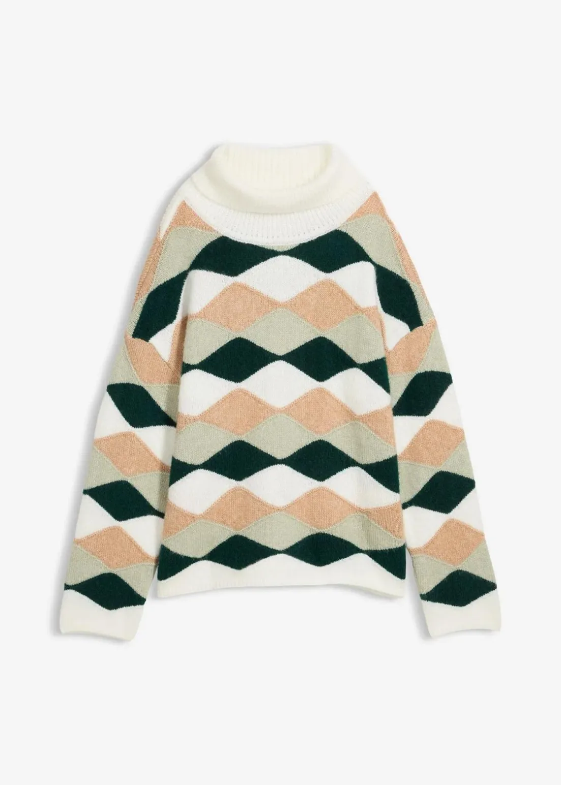 Rollkragenpullover mit Muster