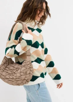 Rollkragenpullover mit Muster