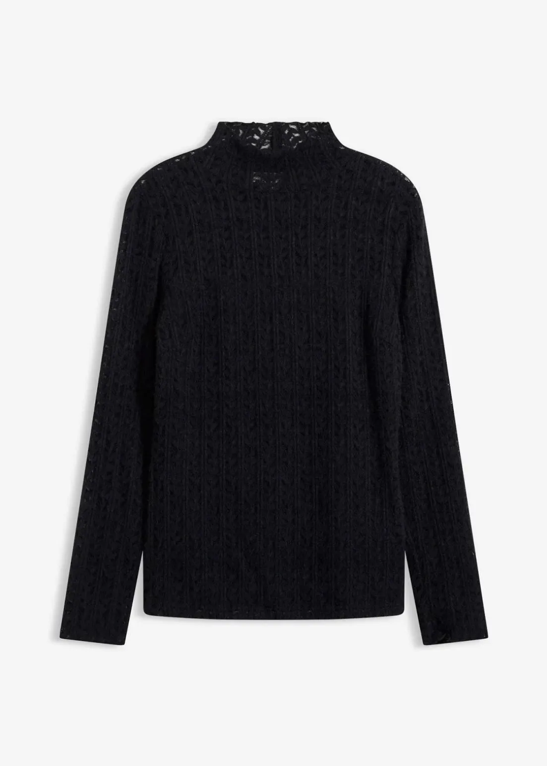 Rollkragenshirt aus Spitze