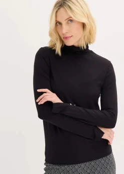 Rollkragenshirt mit dekorativen Knöpfen