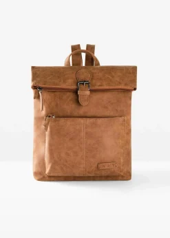 Rucksack mit Außentasche und Schnallendetail