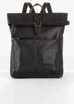 Rucksack mit Außentasche und Schnallendetail