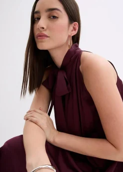 Satin Midikleid aus Viskose-Mix